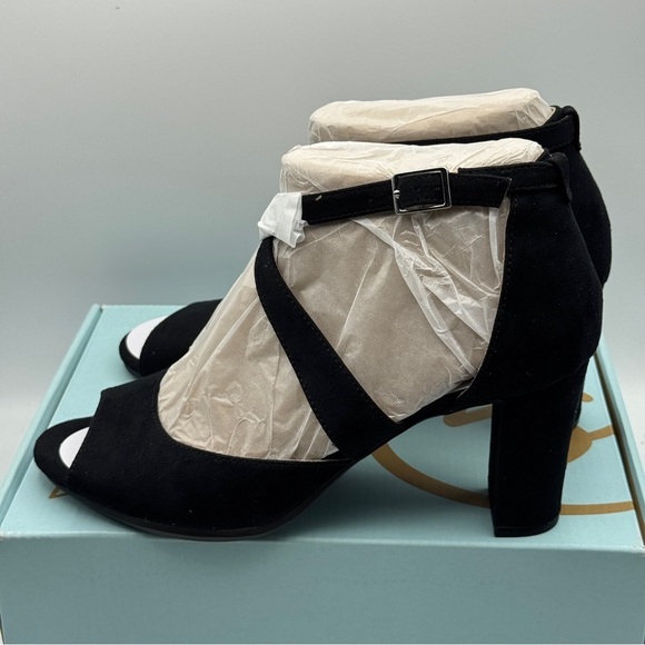 LifeStride Allison Black Block Heel Sandals 11M - Picture 3 of 6